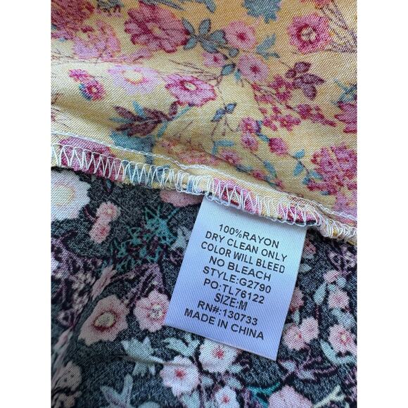 UMGEE Sunshine Honey Mixed Floral Print Babydoll Dress Sizes Medium or Large - Picture 7 of 9